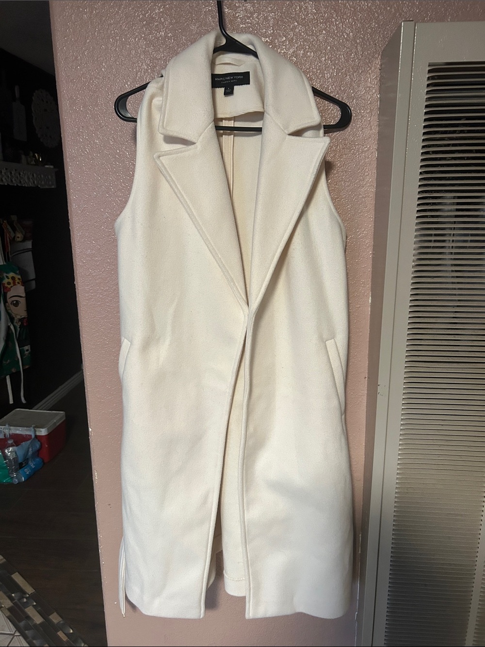 a new day Sleeveless Long Vest in Off-White
